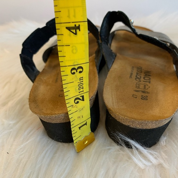 Naot Silver Sandals Metallic Comfort Slides - Picture 6 of 8